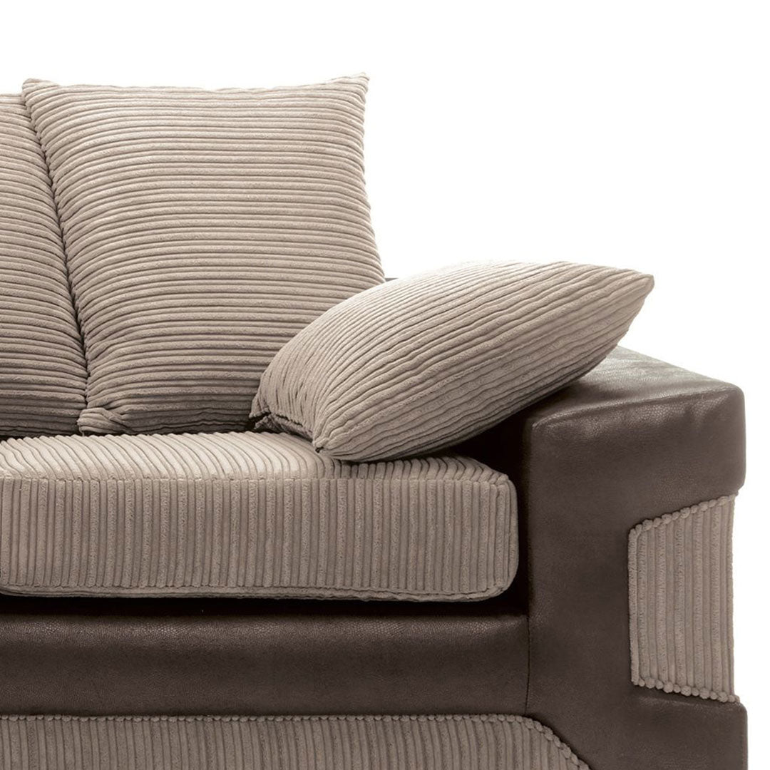Amazing Sofas NEW LARGE DINO CORNER SOFA JUMBO CORD BEIGE BROWN LEFT OR RIGHT - MNS (MY NEW SOFA) LTD