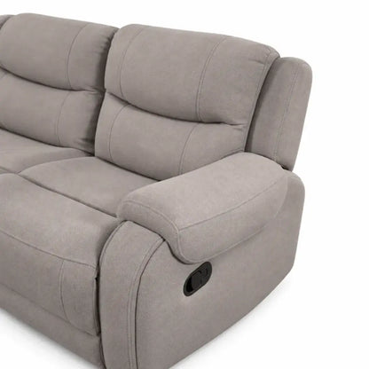 MNS Phoenix Fabric Manual Recliner 3+2 Seater Sofa Set with Cup Holders – Grey