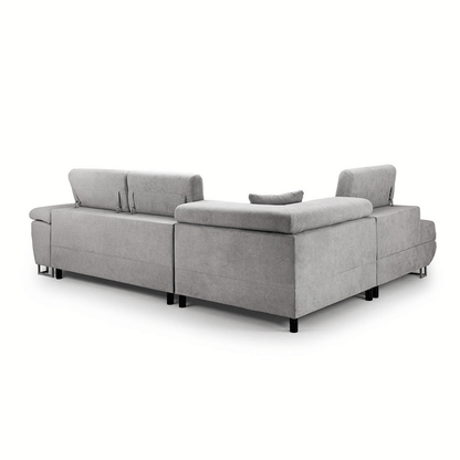 Anton Sofa bed Corner Sofa Bed With Storage Box Grey
