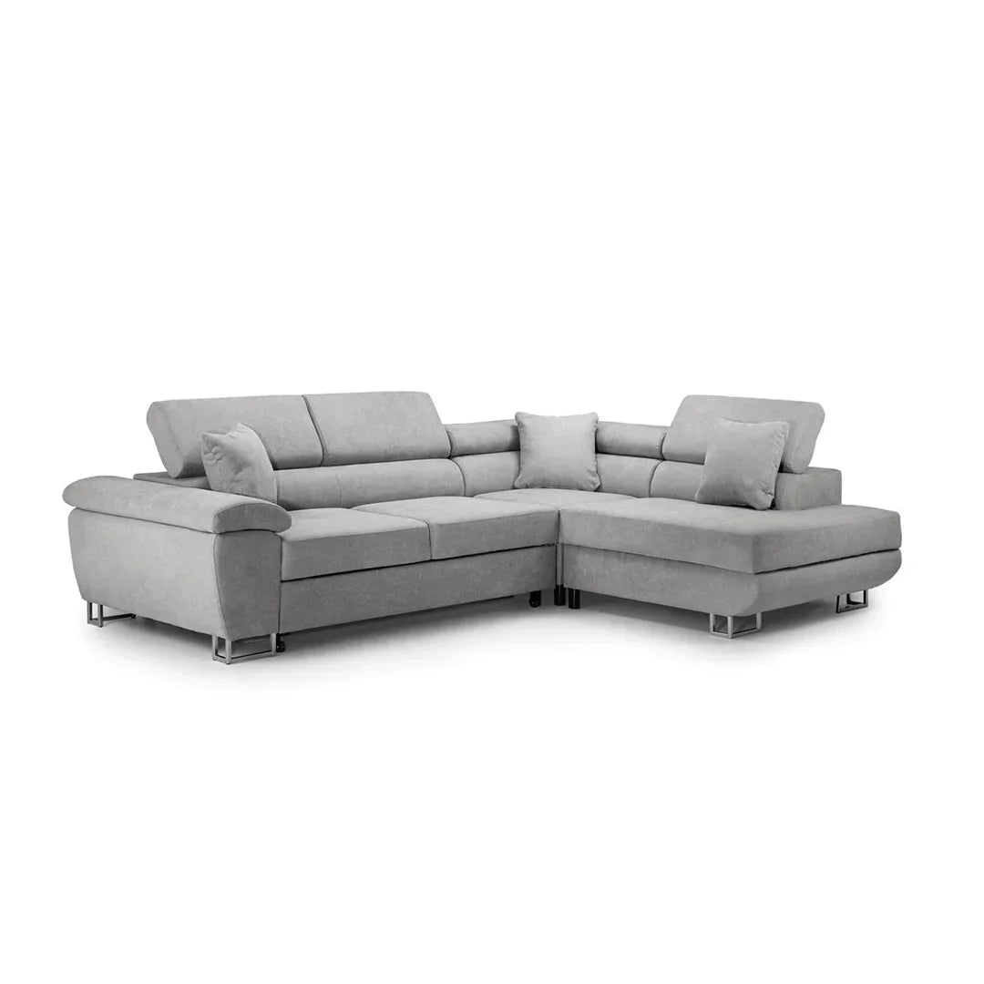 Anton Sofa bed Corner Sofa Bed With Storage Box Grey