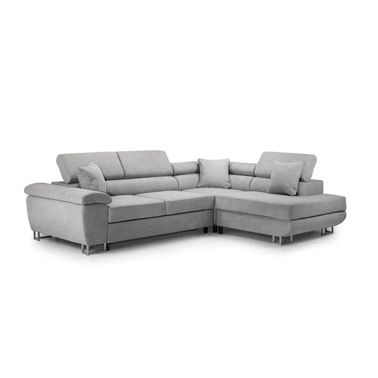 Anton Sofa bed Corner Sofa Bed With Storage Box Grey