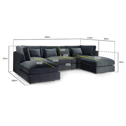 Balgravia U Shape Sofa High Back - MNS (MY NEW SOFA) LTD