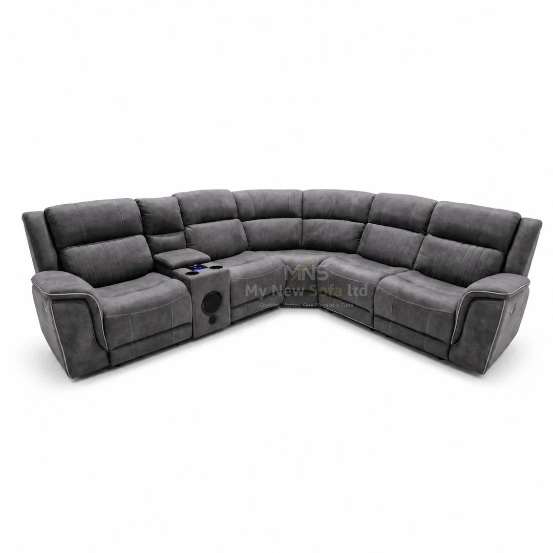 Hannah Electric Corner Sofa Micro Fibre Fabric (270cm x 230cm)
