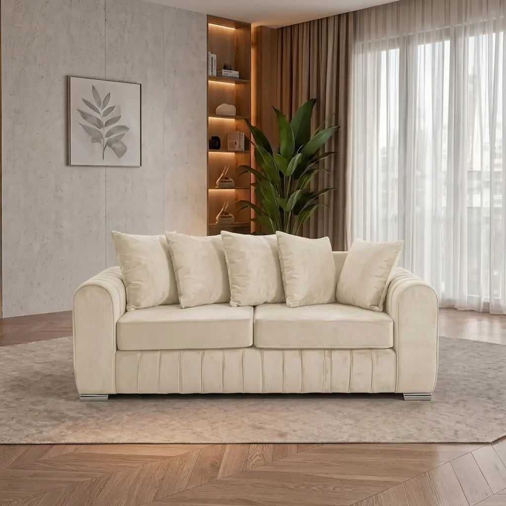 Lilly Velvet 3+2 Seater Sofa Set – Elegant Modern Design

