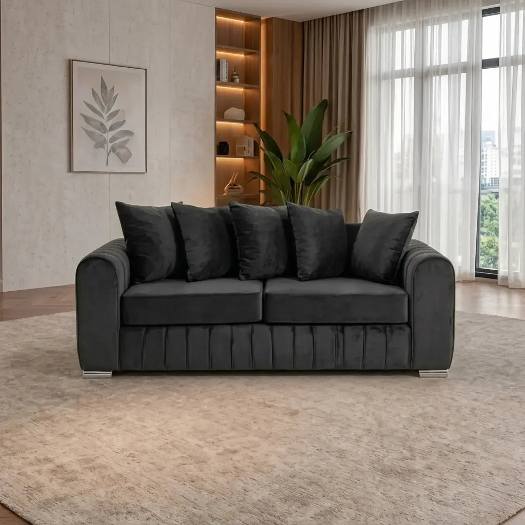 Lilly Velvet 3+2 Seater Sofa Set – Elegant Modern Design
