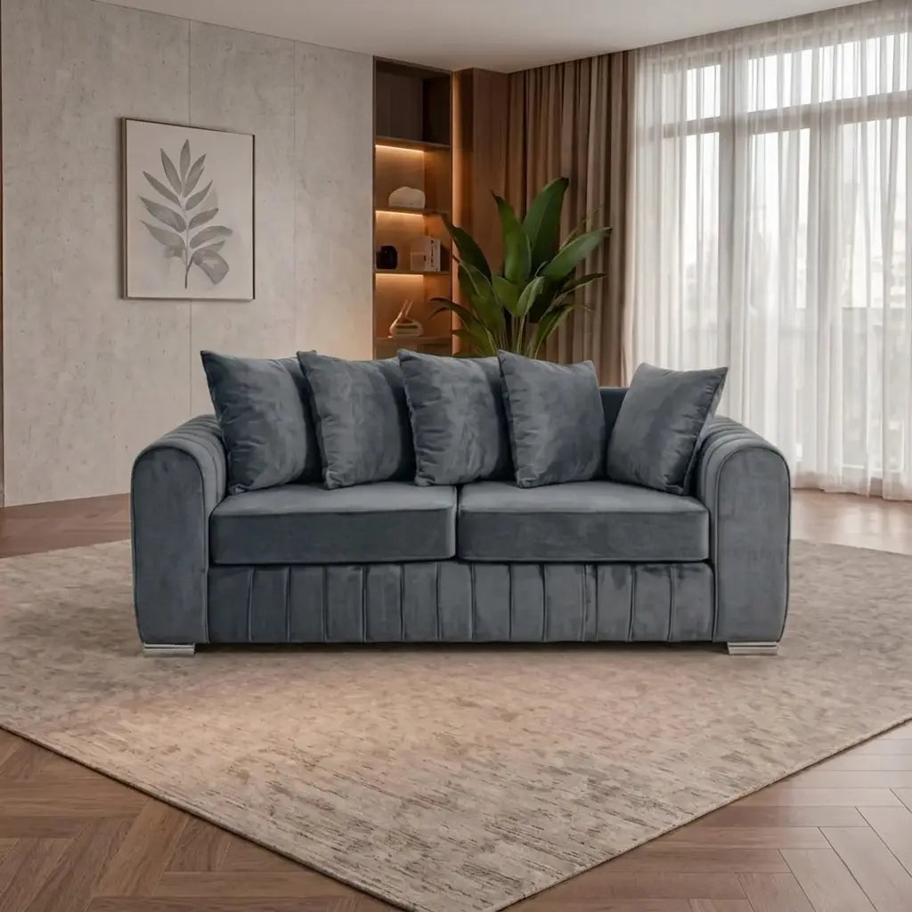 Lilly Velvet 3+2 Seater Sofa Set – Elegant Modern Design
