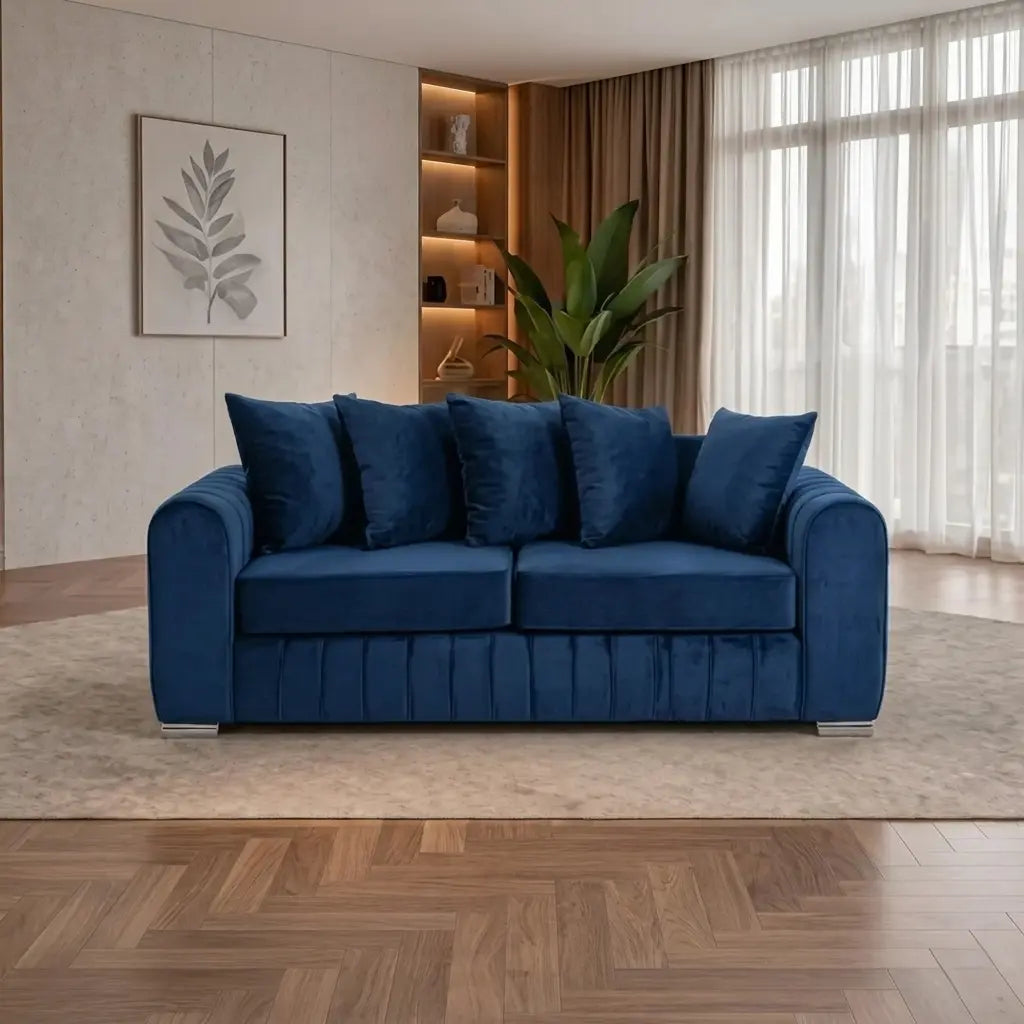 Lilly Velvet 3+2 Seater Sofa Set – Elegant Modern Design
