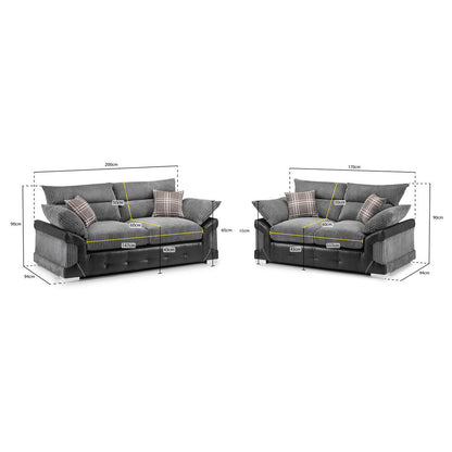 Logan Sofa 3+2 Seater - Jumbo Cord Fabric Sofa - Envogue Furniture