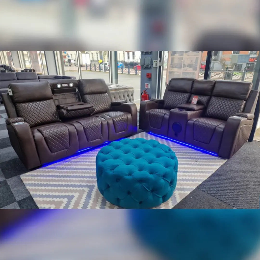 Florida Electric Leather Recliner Sofa Set (3+2 Seater)