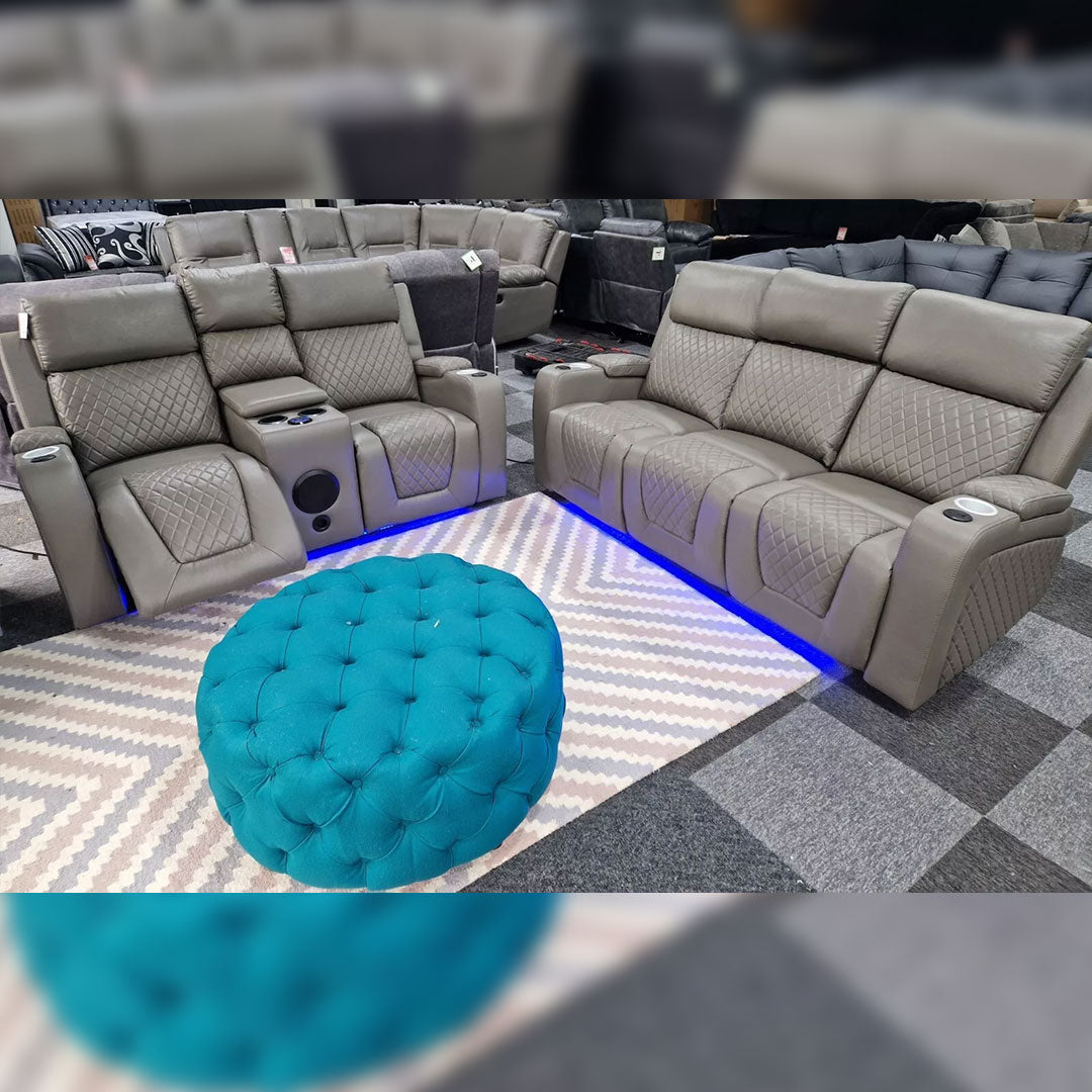 Florida Electric Leather Recliner Sofa Set (3+2 Seater)