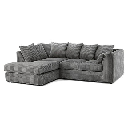 MNS Luxor Fabric Corner Sofa Cream | Soft Jumbo Cord 3-4 Seater Corner Sofa - MNS (MY NEW SOFA) LTD