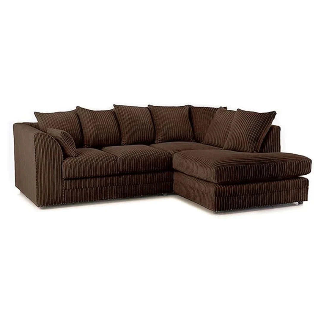 MNS Luxor Fabric Corner Sofa Cream | Soft Jumbo Cord 3-4 Seater Corner Sofa - MNS (MY NEW SOFA) LTD