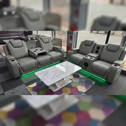 Malaga 3 + 2 (Music) Electrical Recliner Sofa Set ( Grey or Black)