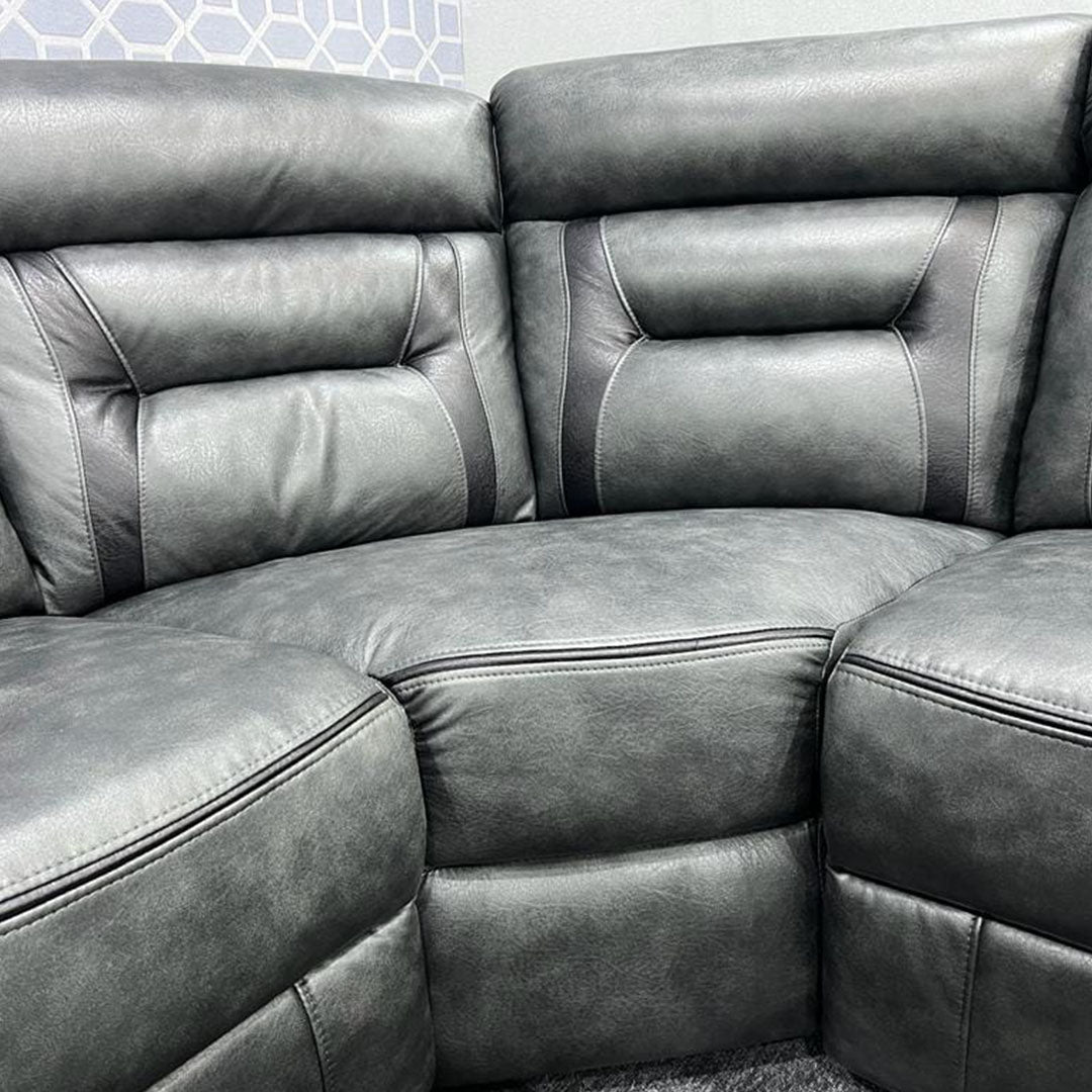 Nova Electric Recliner Leather Corner Sofa
