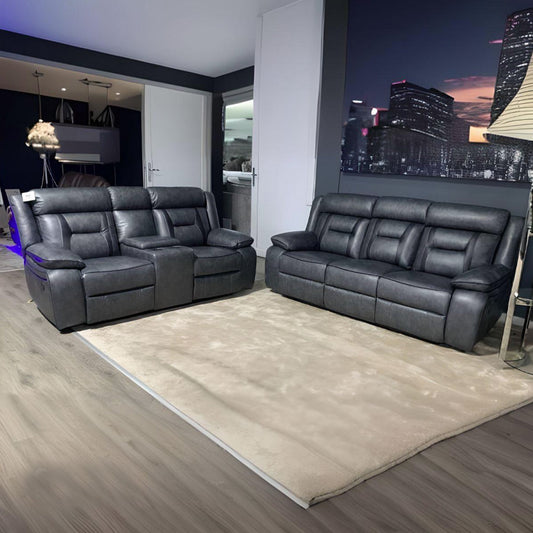 Nova Electric Recliner Leather Sofa 3+2 Seater