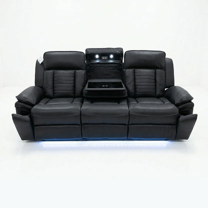 Sevilla 3+2 Leather Electric Recliner Sofa USB Type-C LED Cupholders Wireless