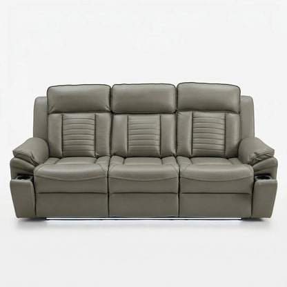 Sevilla 3+2 Leather Electric Recliner Sofa USB Type-C LED Cupholders Wireless