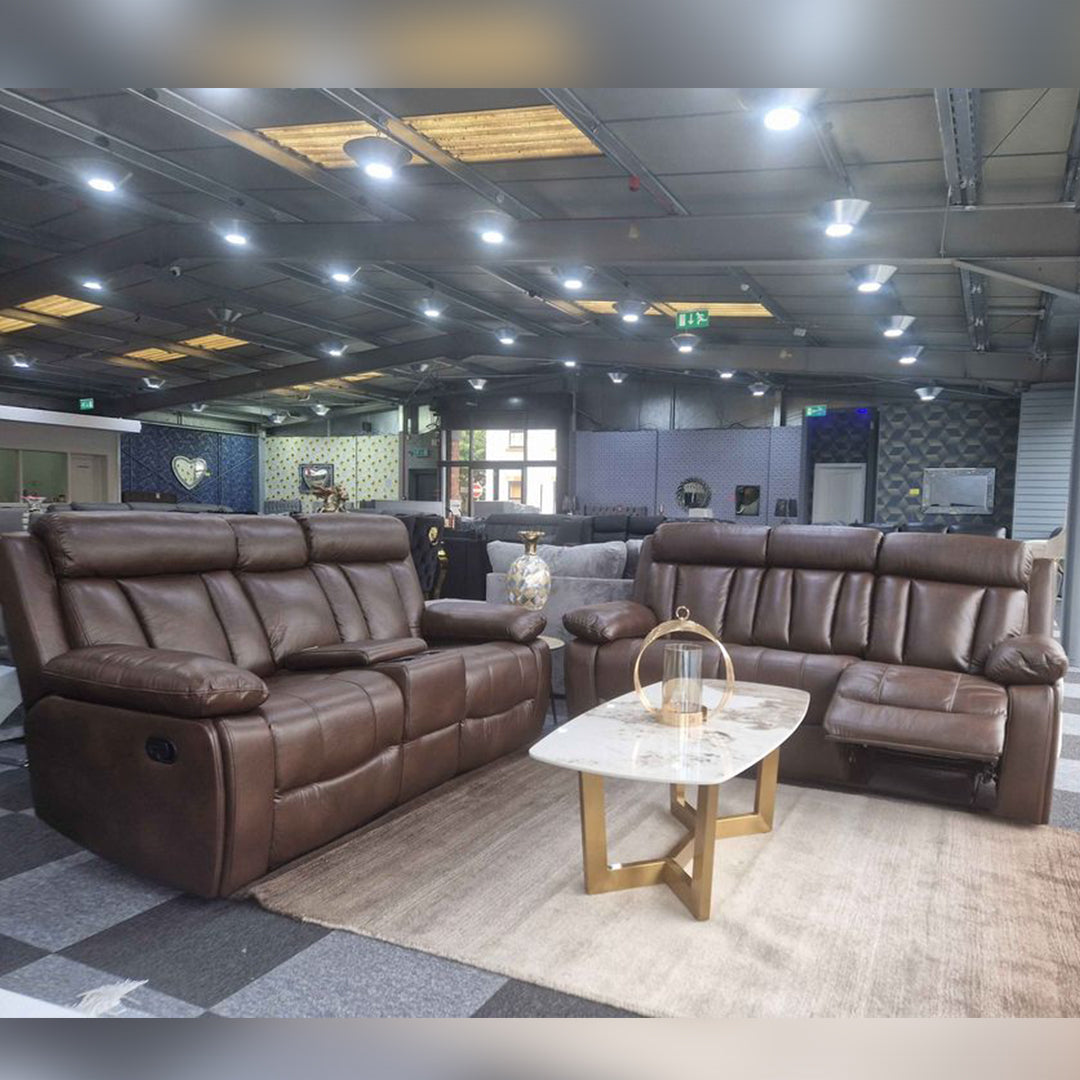 Vancouver Leather Recliner Sofa 3+2 Seater